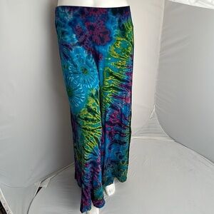 Collection Royal multicolor rainbow tie dye pull-on palazzo pants